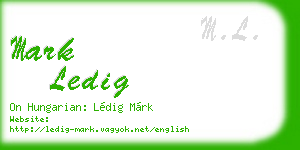 mark ledig business card