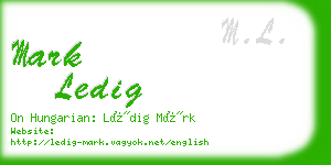 mark ledig business card